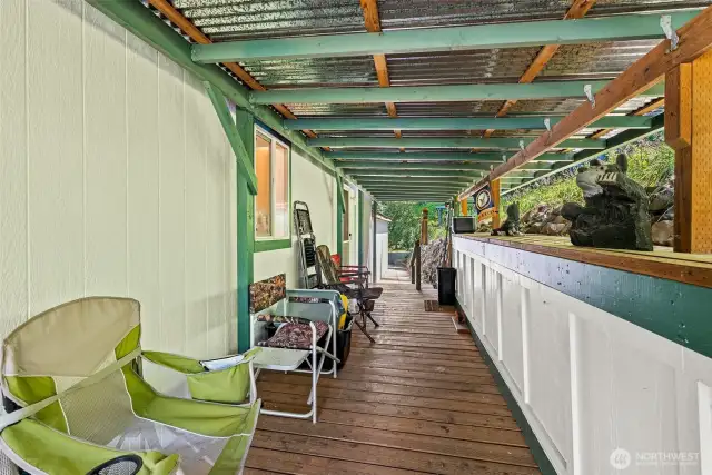 Whether it’s coffee at sunrise or quiet evenings, the back deck offers a perfect place to relax and recharge.