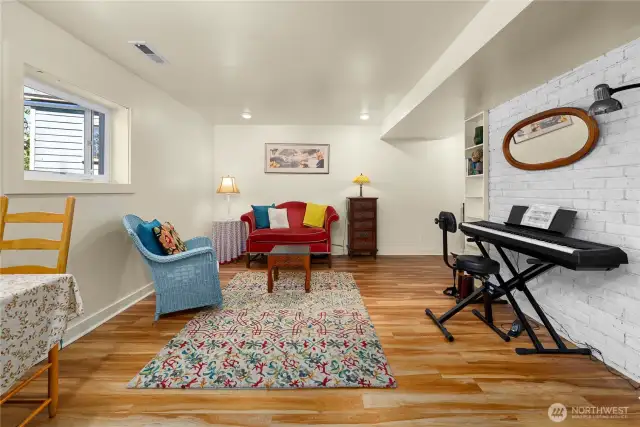 Downstairs family room or a perfect mother-in-law space.  2nd kitchen plus 3/4 bath.