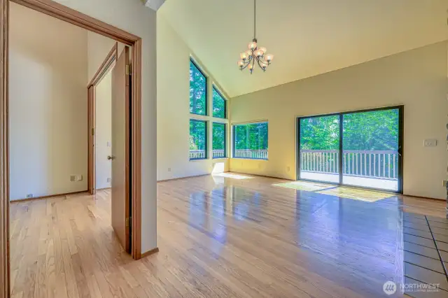 Living area w/bedroom on eft