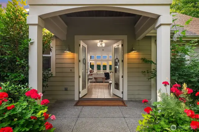 Greeting  guests is made easy here.