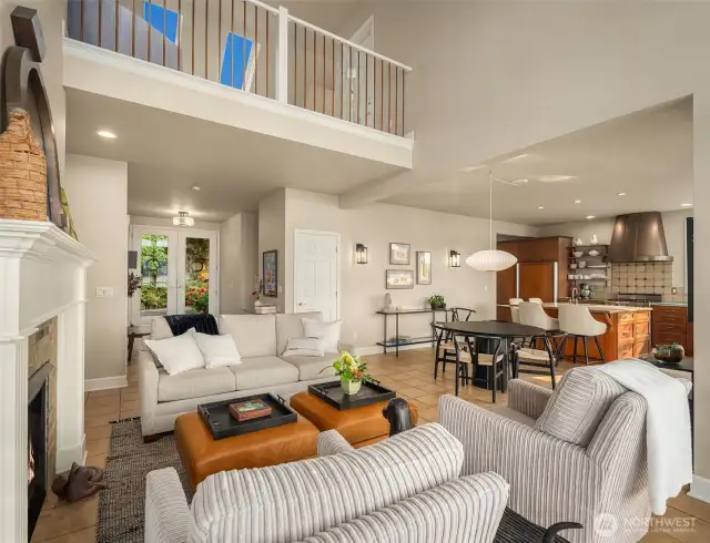 Upper level has  bedroom, bath, huge closet & loft.