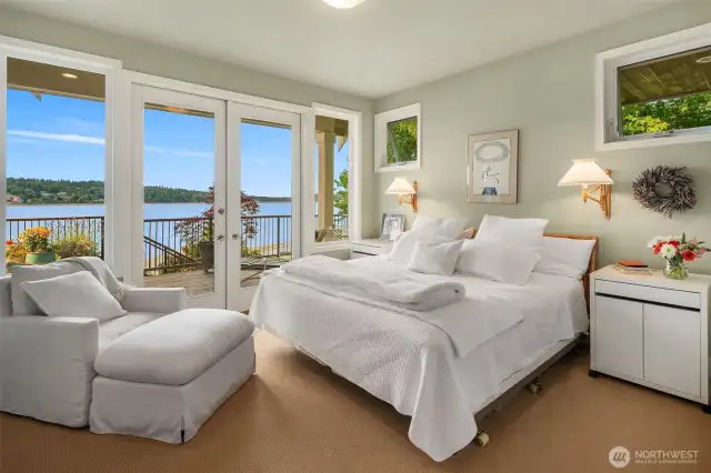 Primary is a Sanctuary with walk in closet & additional ample closet spaces.