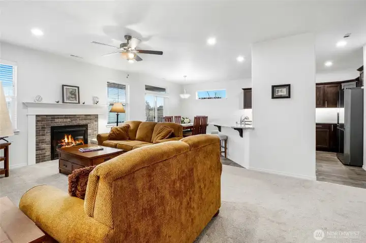 As you might imagine, the kitchen is to the right of the hallway. And we have a surprise coming up!