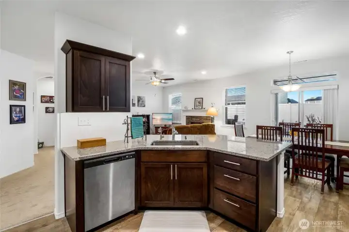 And the kitchen is big enough to bring several helpers in to prep without bumping into each other.
