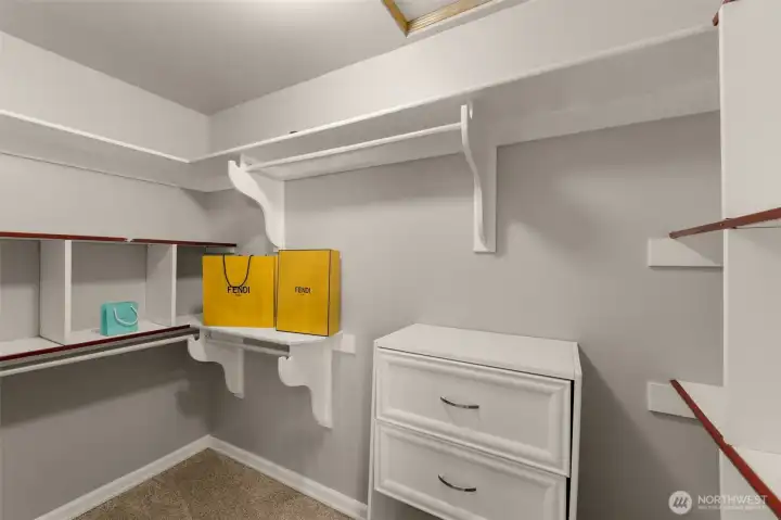 Primary walk in closet
