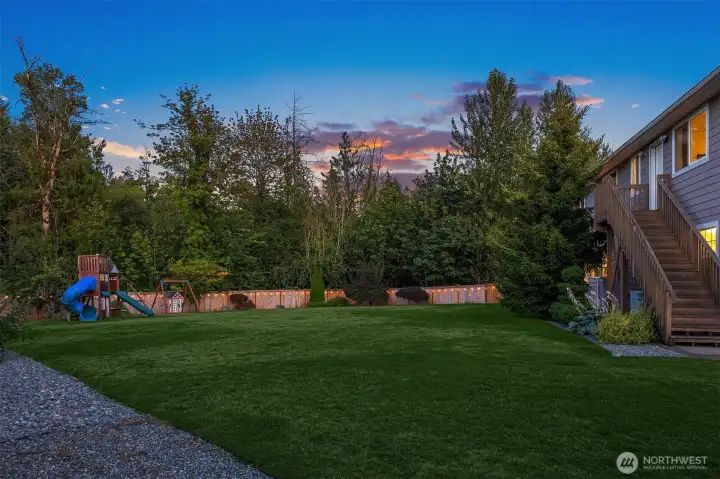 Easy to maintain river rock landscaping