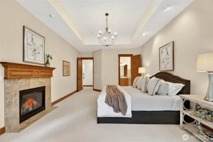 Romantic lighting, new flooring and is peacefully separated from the other living spaces