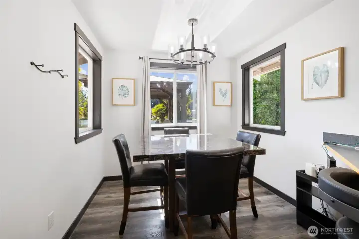 Dining room looking out to the lake