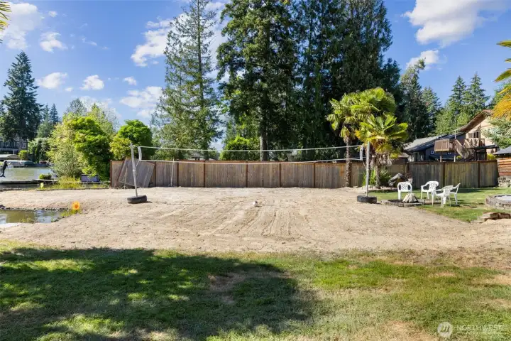 Beach volleyball court