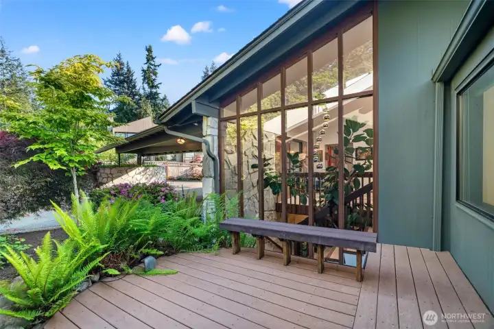 Front deck.