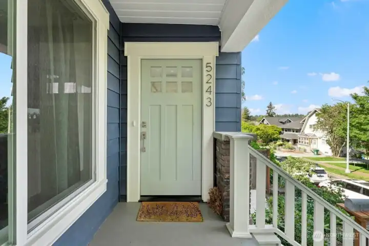 Unit A porch and entry...
