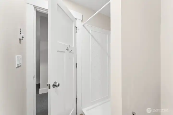 Easy-to-maintain shower....same style for all 3 baths...