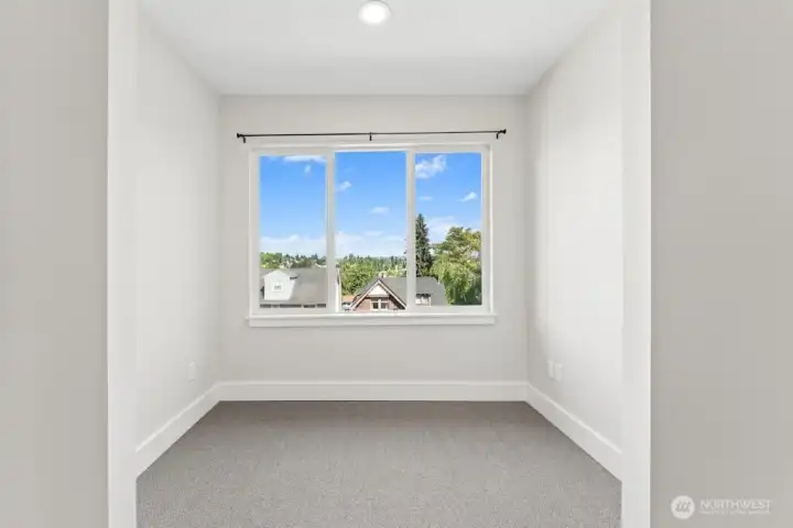 One of 3 3rd floor bedrooms - 2 with Cascade Mtn views!