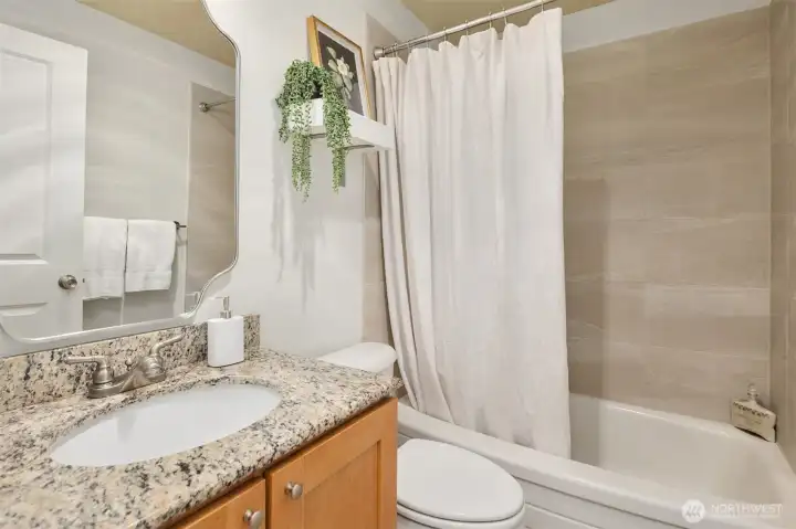 Updated full bathroom.