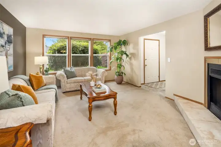 Looking from the dining room towards the front of the home and the foyer. Looking from the dining room towards the front of the home and the foyer.