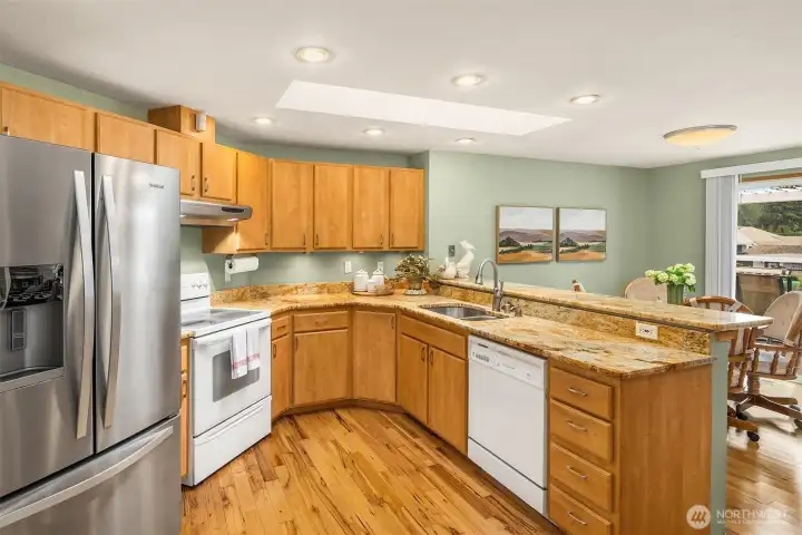 Another view of this darling kitchen where all appliances remain with the home. Another view of this darling kitchen where all appliances remain with the home.