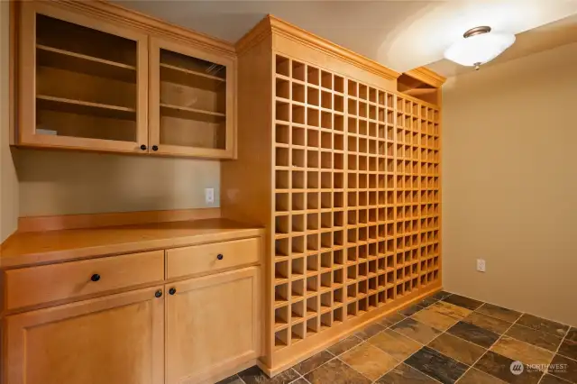 Wine storage.