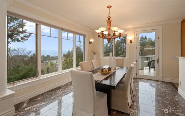 Formal dining room with views!