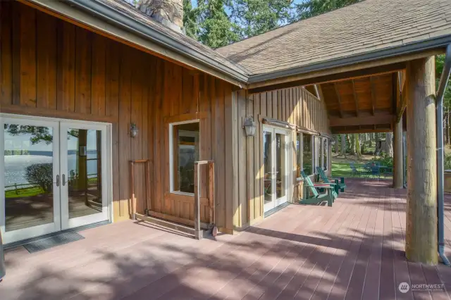 Indoor outdoor living at its finest with lots of doors leading to the amazing deck and views.