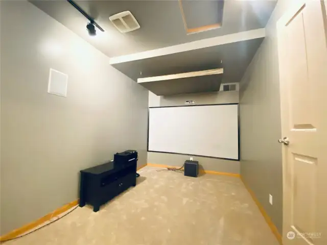 Theater room with surround sound feels like you’re at the theater!