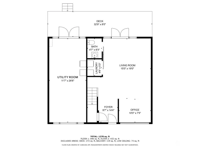 Guest Casita Main Floor plus Utility Styorage