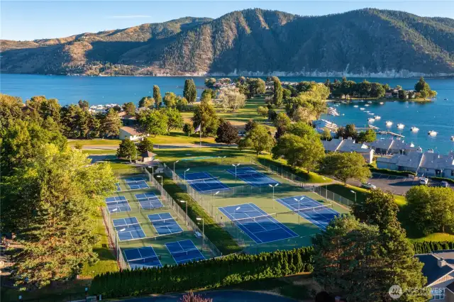 Tennis and pickleball courts. Beach Volley ball and so much more!
