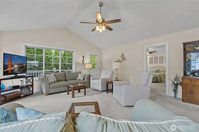 Beatuful living space with new carpets
