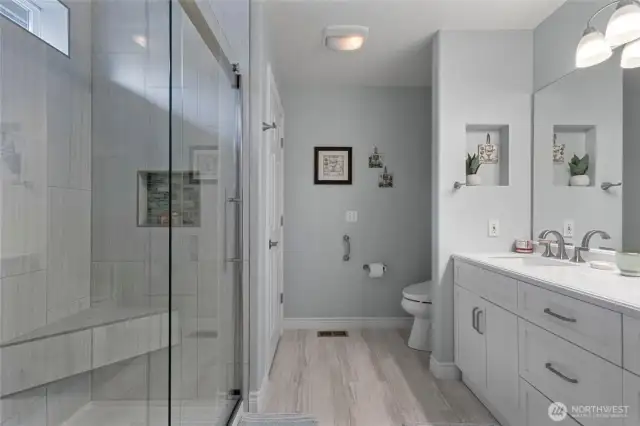 Completely updated primary bath