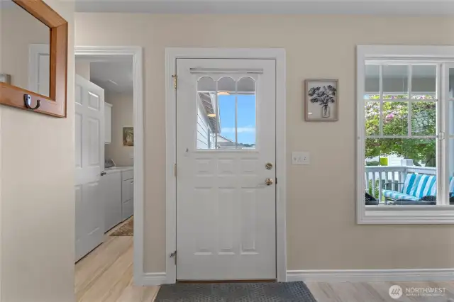 Entry - light and beautiful with fresh pain throughout, even the doors and trim!