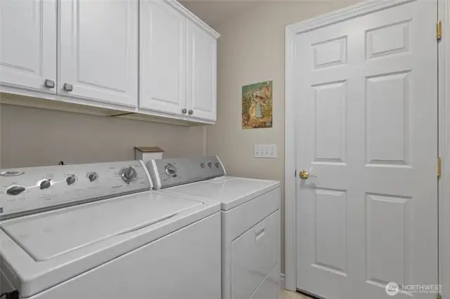 Utility room, which leads to the garage
