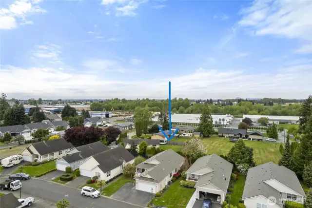 Arial view of home