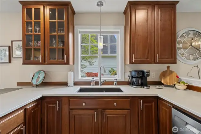 Updated Quartz countertops, new dishwasher to the right