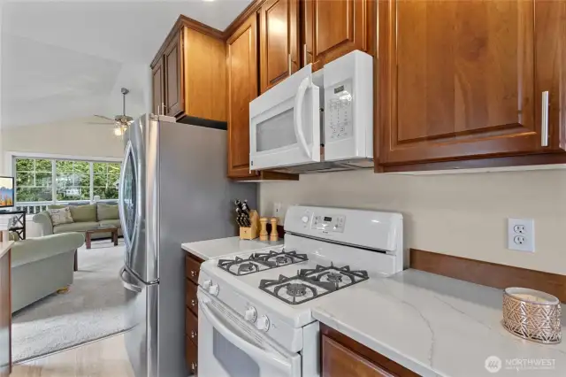 New refrigerator, gas cooktop
