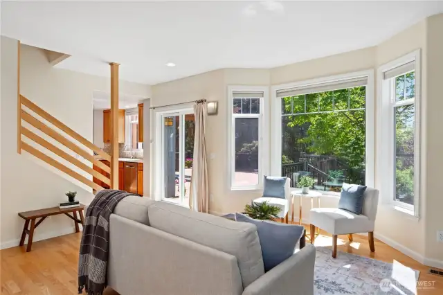 Enjoy views of the private backyard oasis.