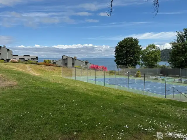 Another view of the tennis courts open to owners and guests only.