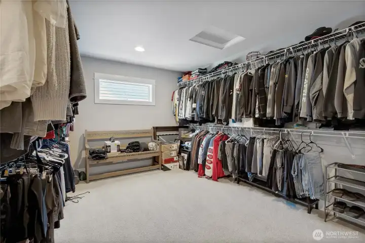 Oversized walk in closet from primary en suite