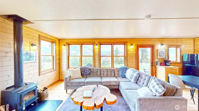 Guest cabin living room