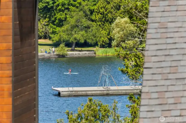 Just one block to Green Lake Park!