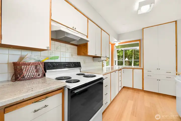 Newer countertops. Plenty of space to work with here.