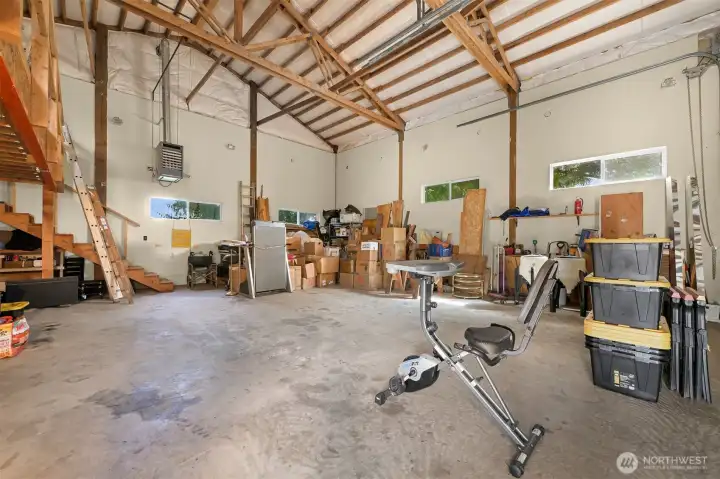 Tons of floor space, plus loft area.
