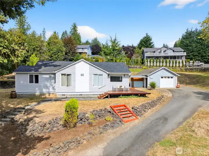 Outside of home and garage