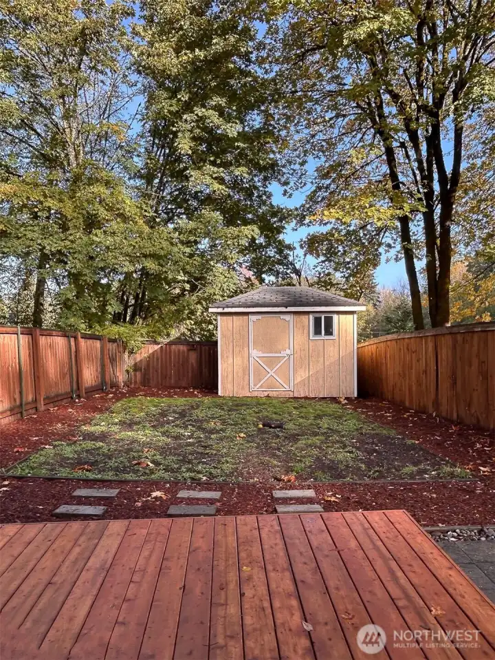 Unit B- Fully fenced private backyard with Shed