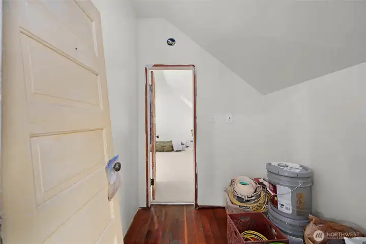 This is an oversized connecting closet between bedroom 1 and bedroom 2.