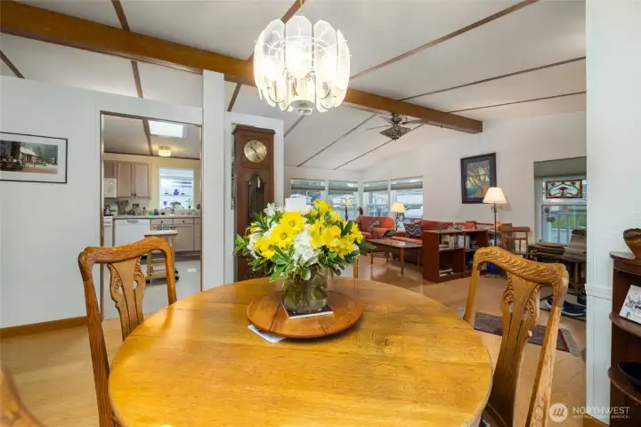 Dining area next to kitchen.