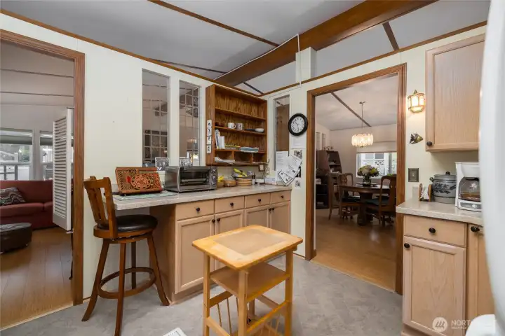 Convenient eating area in kitchen.