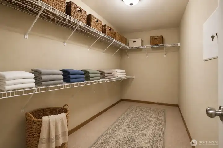 Master bedroom walk in closet