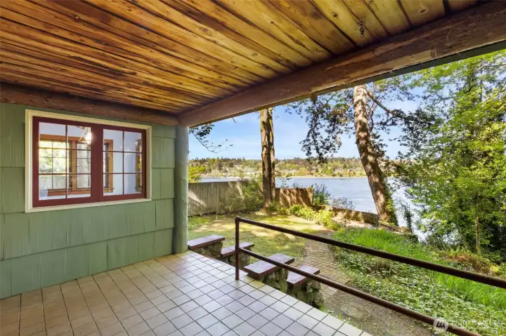 Lovely, covered patio to sit out and watch the view