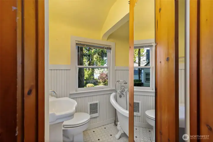Primary bathroom on upper level