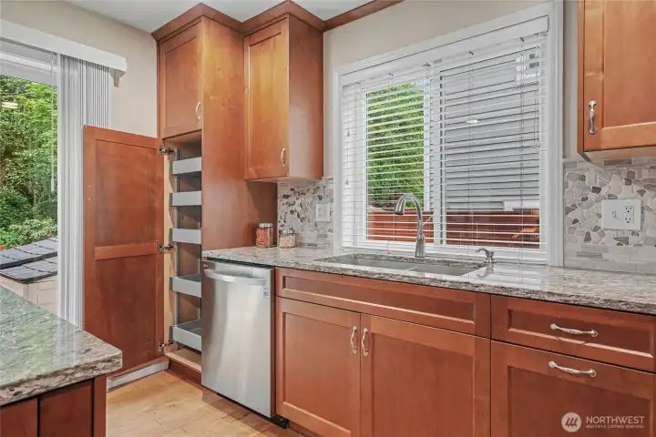 Pantry cabinet with pull out shelving!