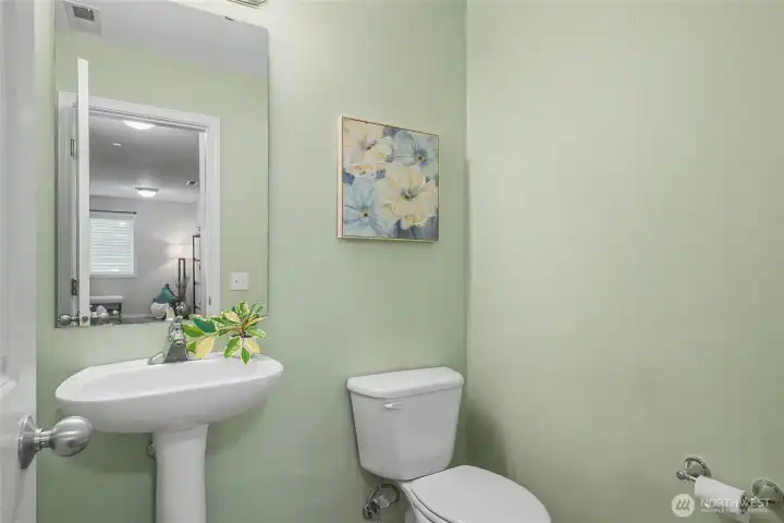 Powder bath downstairs.
